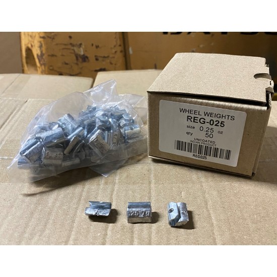 0.25oz Uncoated REG Lead Clip-on 50 Per Box